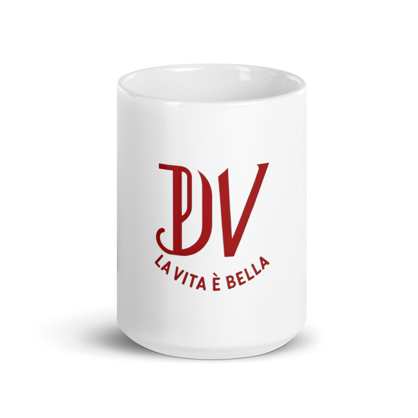 Taza blanca brillante